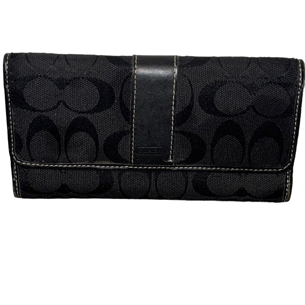Coach Black Women's Wallet checkbook holder